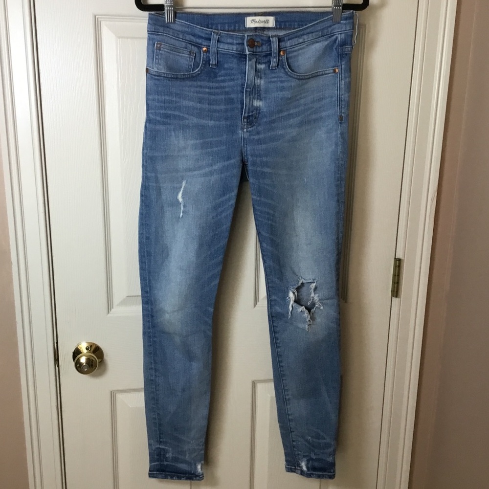 Madewell 9” High-Rise Skinny Distressed Jeans - 28